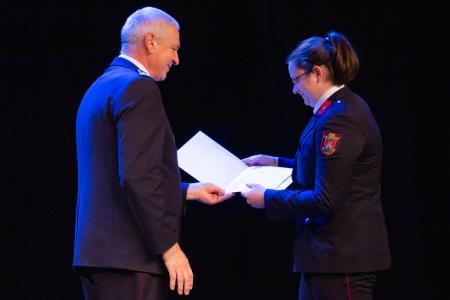 Slavnostna podelitev listin o napredovanju v čine gasilski častnik, višji gasilski častnik in visoki gasilski častnik (30)